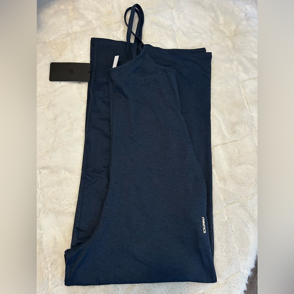 Fabletics Wide-Leg Onesie in Deep Navy Heather. NEW. Size small. - Picture 4 of 5